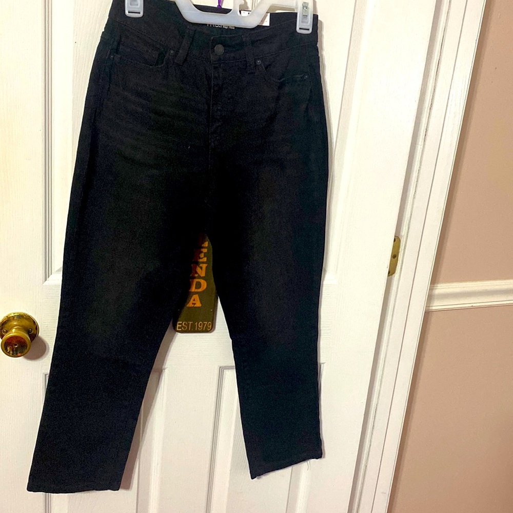 Time and Tru straight crop high rise jeans; size: 2 - Picture 1 of 4